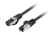 Netværkskabel - Lanberg patch cable - 50 cm - black - Sort - 0.5m - PCF8-10CU-0050-BK