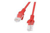Netværkskabel - Lanberg patch cable - 1 m - red RAL 3017 - Rød - 1m - PCU6-10CC-0100-R
