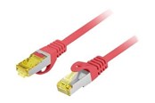 Netværkskabel - Lanberg patch cable - 50 cm - red RAL 3017 - Rød - 0.5m - PCF6A-10CU-0050-R