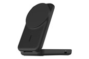 Mobil - Adaptere & Opladere - Belkin UltraCharge wireless charging stand - 2-in-1 Qi2 magnetic foldable - + AC power adapter - 24 pin USB-C - 25 Watt - WIZ038KQBK