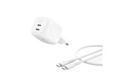 Mobil - Adaptere & Opladere - Belkin BoostCharge 50W Dual USB-C PD Wall Charger w/ PPS WHT w 1m USB-C-C  Cabl - WCH019KQ1MWH-B6