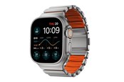 Smartwatch - Tilbehør - Nomad Stratos Band - 49mm | Natural Titanium | Ultra Orange FKM - NM011123858