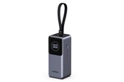 Powerbank - UGREEN Nexode Power Bank (20000mAh.130W 3 Ports Built-in Cable) Powerbank - Sølv - 20000 mAh - UGR5702