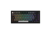 Tastatur - Akkogear 5075B Plus-S - Black&Silver - Akko V3 Lavender Purple Pro - Gaming Tastatur - Uden Numpad - Universal - Sort - 6925758633345