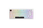 Tastatur - Akkogear 5075B Plus-S - Black&White - Akko Rosewood - Gaming Tastatur - Uden Numpad - Universal - Hvid - 6925758632966