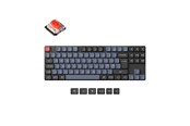 Tastatur - Keychron K1 Pro QMK/VIA Wireless RGB Hot Swap Low Profile Red - Gaming Tastatur - Uden Numpad - Nordisk - Sort - K1P-H1P-BO