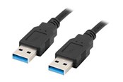 USB kabel - Lanberg - USB cable - USB Type A to USB Type A - 50 cm - CA-USBA-30CU-0005-BK