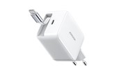 Mobil - Adaptere & Opladere - Joyroom JR-TCL06 67W GaN Wall Charger with Built-in Retractable USB-C Cable - White - JR-TCL06