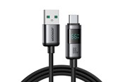 USB kabel - Joyroom S-A16 Pro Prism Series 66W USB-A - USB-C Cable with Display 1.2m - Black - S-A16 PRO_AC