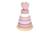 Babylegetøj - Small Foot - Wooden Stacking Tower Pink - 7 pcs. - 12711