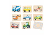 Babylegetøj - Goki Wooden Memo Vehicles - 56301