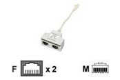 Netværkskabel - EFB NORDIC EFB-Elektronik T-Adapter - network splitter - 15 cm - 0.1m - K5123.015