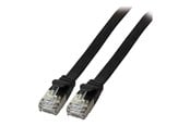 Netværkskabel - EFB NORDIC EFB-Elektronik patch cable - 25 cm - black - Sort - 0.25m - K5545SW.0,25