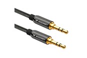 Audio kabel - Wozinsky universal mini jack cable 2x AUX cable 3 m black - 5907769307430