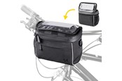 Cykeltilbehør - Wozinsky Handlebar Bag Bike Shoulder Bag Black (WBHBB-01) - 5907769307539