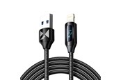 USB kabel - Wozinsky USB-A Cable - Lightning WUALC2 with LED Display 2.4A 2m - Black - 5907769308468