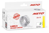 Papir, Fotopapir og Etiketter - METO Prisetiketter, aftag. 22x12mm, hvid, 6rl/1000 - 9506154
