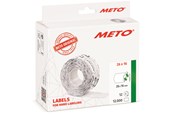 Papir, Fotopapir og Etiketter - METO Prisetiketter, aftag. 26x16mm, hvid 12rl/1000 - 30007360