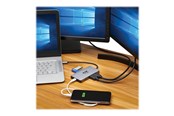 Dockingstation - Tripp Lite Eaton  Series USB-C Dock Dual Display - 4K 60 Hz HDMI USB 3.2 Gen 1 USB-A Hub GbE Memory Card 100W PD Charging Gray - U442-DOCK8G-GG