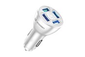 Mobil - Adaptere & Opladere - Wozinsky WCCAW 50W 4x USB-A QC Car Charger - White - 5907769308246