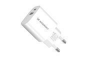 Mobil - Adaptere & Opladere - Wozinsky  WGWCW USB-A USB-C 20W AC Charger - White - 5907769308369