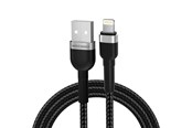 USB kabel - Wozinsky WNBAL2 USB-A / Lightning 2.4A 2m Cable - Black - 5907769308703