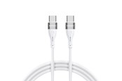 USB kabel - Wozinsky WSTCC1 USB-C / USB-C PD 65W 1 m Cable - White - 5907769308796