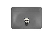 Tasker - Karl Lagerfeld Saffiano Ikonik Karl case for a 16" laptop - silver - 3666339040253