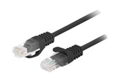 Netværkskabel - Lanberg patch cable - 50 cm - black RAL 9004 - Sort - 0.5m - PCU6-20CC-0050-BK