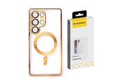 Mobil - Covers & Cases - Wozinsky Electroplated Case with Magsafe for Samsung Galaxy S25+ - Gold - 5907769370359