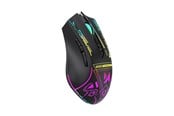 Mus - Wozinsky WMGB-3200 Optical Gaming Wireless Mouse with Built-in 3200 DPI Battery with RGB Lighting - Black - Gaming Mus - 7 knapper - Sort med RGB lys - 5907769384196
