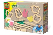 Hobby artikler - SES Creative Clay with Wooden Tools - 3 Clay Pots - 24917