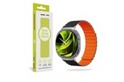Smartwatch - Tilbehør - Mobile Origin Easy Strap Magnetic Galaxy Watch 8 Black/Orange - MO-MGW8-BLK-ORG