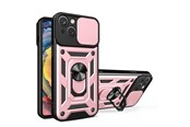 Mobil - Covers & Cases - Hurtel Hybrid Armor Camshield Case for iPhone 14 Plus Armored Case with Camera Cover Pink - 9145576267875