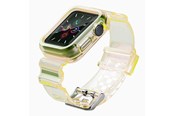 Smartwatch - Tilbehør - Hurtel Silicone Band Strap Bracelet Case Strap Light Set for Apple Watch 42mm - Yellow - 5907769331749