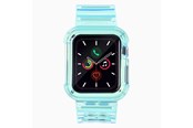 Smartwatch - Tilbehør - Hurtel Silicone Band Strap Bracelet Case Strap Light Set for Apple Watch 40mm - Blue - 5907769331763