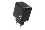 Mobil - Adaptere & Opladere - Dudao A28PEU PD 45W GaN 2xUSB AC Charger - Black - 6976625334292