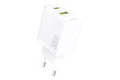 Mobil - Adaptere & Opladere - Dudao A27TEU PD 30W GaN USB-A USB-C Wall Charger - White - 6976625334209