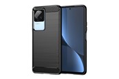 Mobil - Covers & Cases - Hurtel Carbon Case for Xiaomi Poco F4 5G Flexible Silicone Carbon Cover Black - 5907769349713