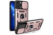 Mobil - Covers & Cases - Hurtel Hybrid Armor Camshield Case for iPhone 13 Pro Max Armored Case with Camera Cover Pink - 9145576268025