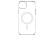 Mobil - Covers & Cases - Hurtel Clear Magnetic Case with MagSafe for iPhone 14 Plus with Silver Ring - Transparent - 5907769349652