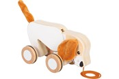 Babylegetøj - Small Foot - Wooden Sled Dog with Crinkly Ears - 12562