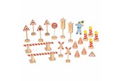 Trælegetøj - Goki Wooden Traffic Signs Set - 21pcs. - 53773