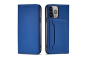 Mobil - Covers & Cases - Hurtel Magnet Card Case for Samsung Galaxy S23 Ultra Flip Cover Wallet Stand Blue - 9145576271124
