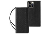 Mobil - Covers & Cases - Hurtel Magnet Strap Case for Samsung Galaxy S23 Flip Wallet Mini Lanyard Stand Black - 9145576271230