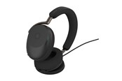 Hovedtelefoner/headset - Jabra Evolve3 85 MS Link390a - Black (Incl. Wireless Charging Pad) - 38599-999-989