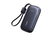 Powerbank - Baseus EnerFill FC21 QPow3 Ultra 10000mAh 22.5W Power Bank with Digital Display and Detachable Cable - Black Powerbank - Sort - 10000 mAh - E0027L00