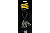 Audio kabel - Yellow Cable P020 - 2 x 1/4" vinklet Jack/vinklet Jack patchkabel 20cm. - ECO P020C