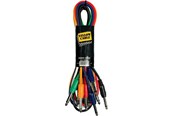 Audio kabel - Yellow Cable P090-6 - 6 x 1/4" Jack/Jack patchkabel 90cm. - ECO P090-6