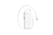 Powerbank - Joyroom JR-PR2 35W 10000mAh Power Bank with Retractable USB-C Cable and Built-in Lightning Cable - White - 10000 mAh - JR-PR2 white